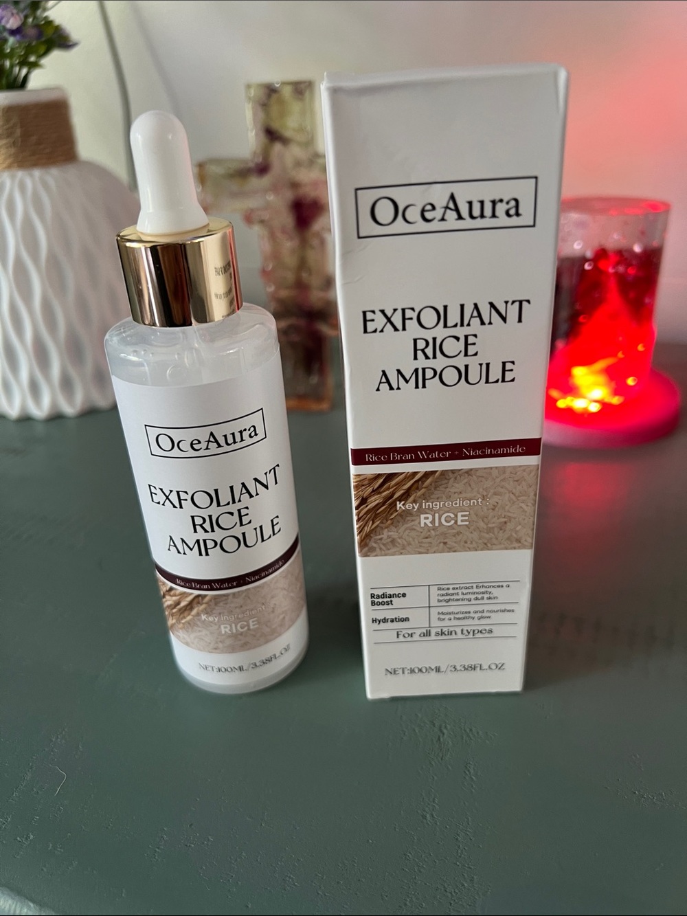 Exfoliant Rice Ampoule - White (Hydrating Brightening Serum)